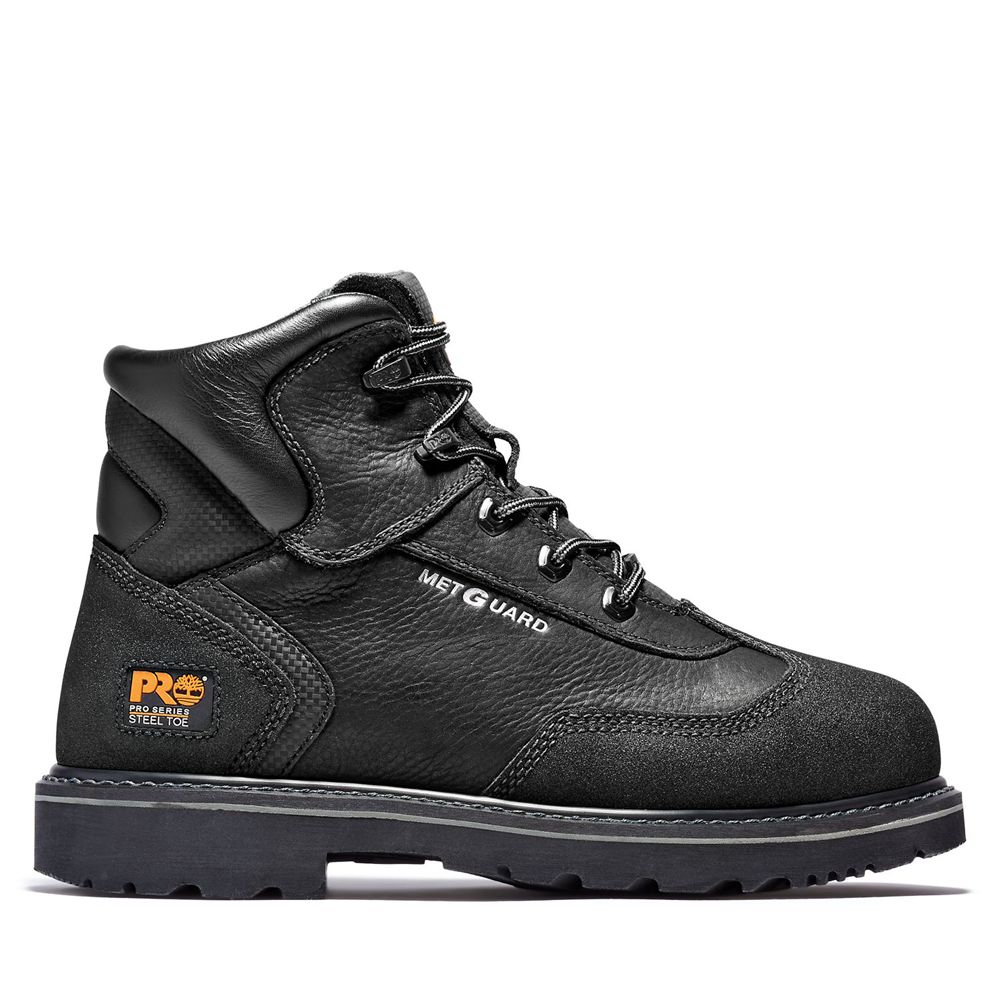Botas de Trabajo Masculino - Timberland Pro® Met Guard 6" Steel Toe - GDBWN4317 - Pretas
